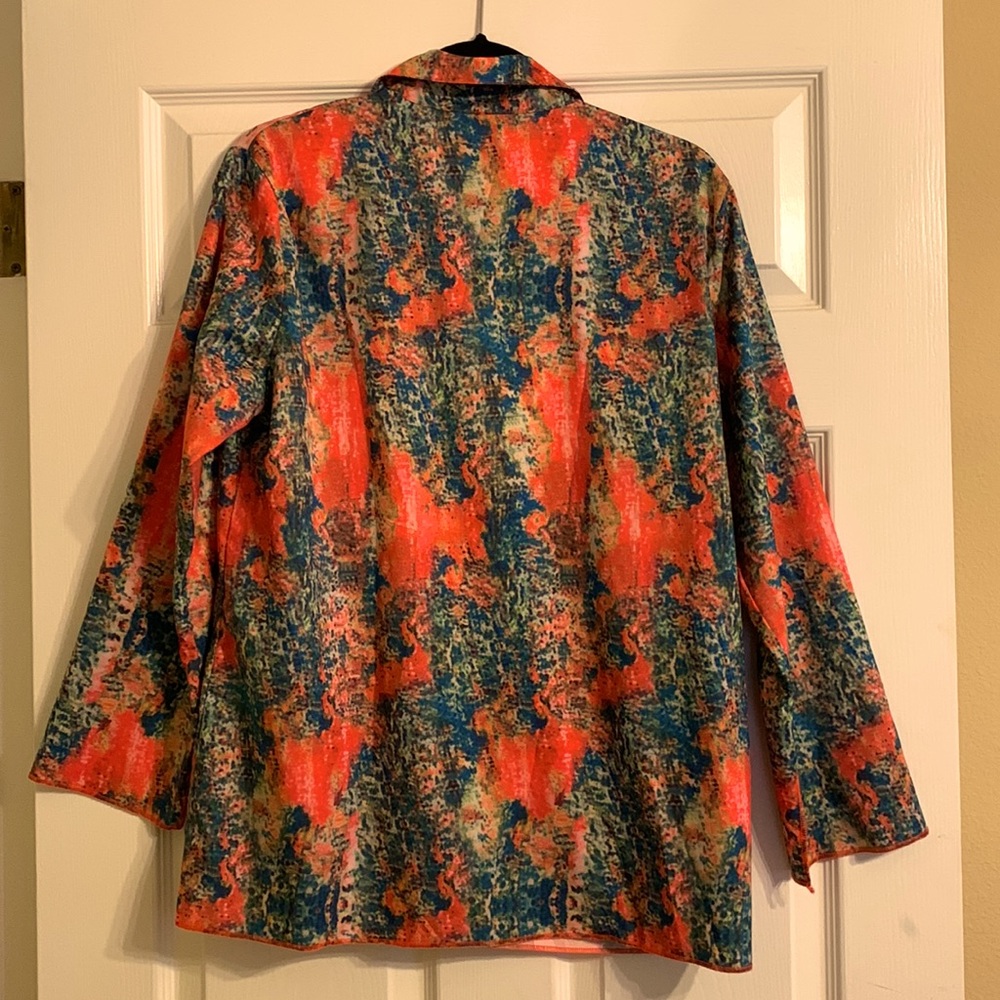 Vibrant Patterned Button Down Shirt - image 6